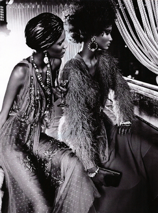 Illustration for article titled Italian Vogue's New All-Black Fashion Spread